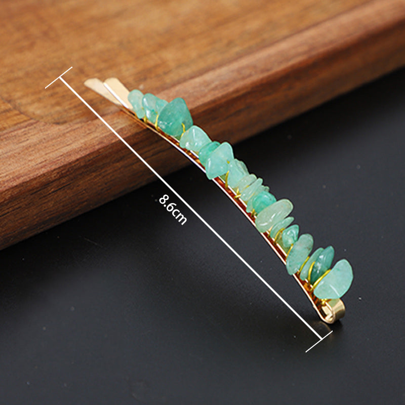 Irregular Natural Stone Hair Clip L4535