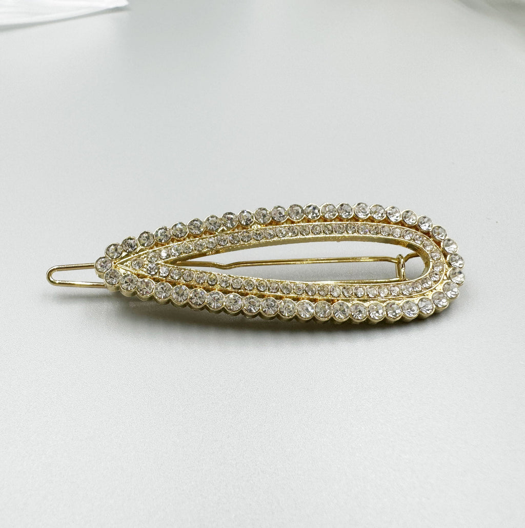 Oval Rhinestone Hair Clip L4538