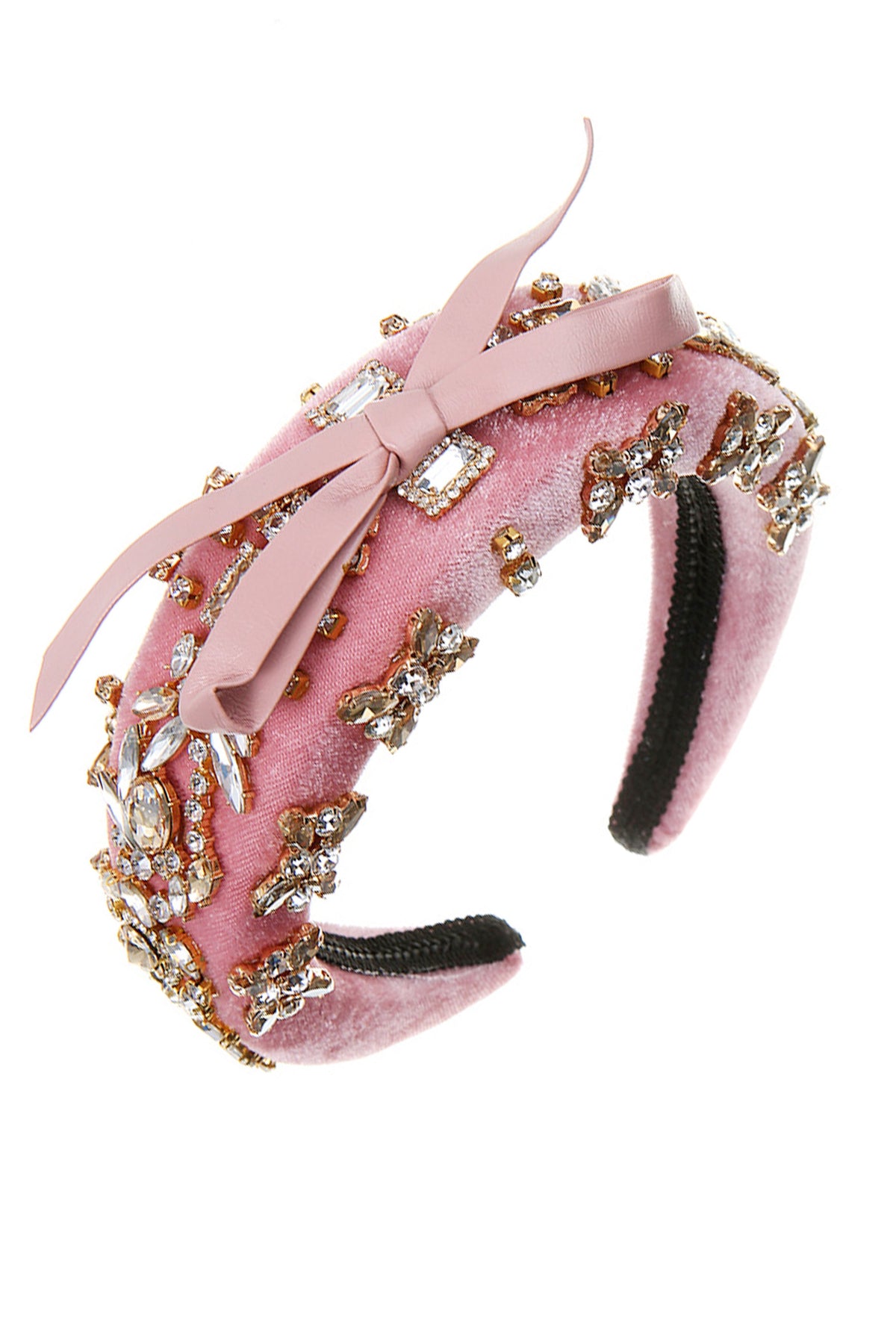 Bow Butterfly Rhinestone Sponge Headband L4560
