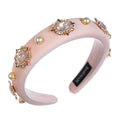 Baroque Rhinestone Pearl Sponge Headband L4596