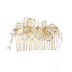 Floral Rhinestone Hair Comb L4601