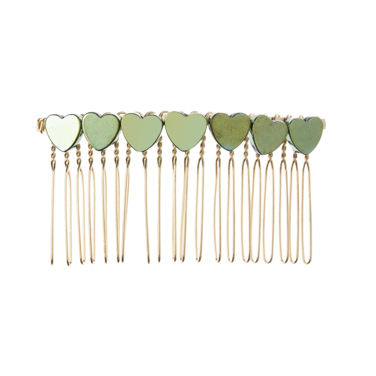 Heart Bead Hair Comb L4605