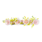 Floral Seed Bead Hair Frenchbarrette L4612