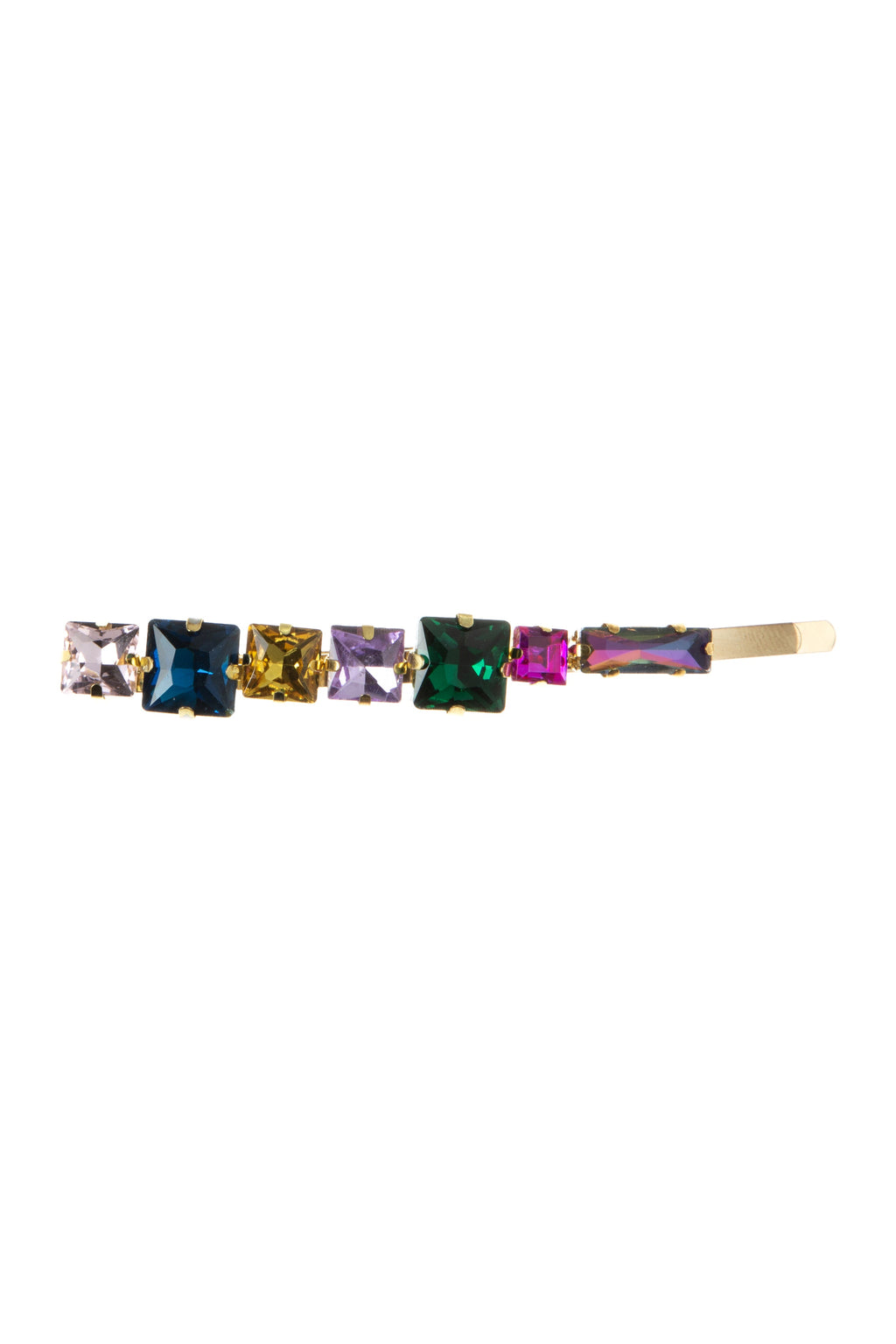 Multicolor Square Rhinestone Hair Pin L4639