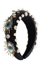 Evil Eye Seed Bead Sponge Headband L4649