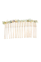 Irregular Natural Stone Hair Comb L4668-Gold