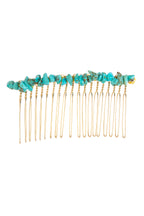 Irregular Natural Stone Hair Comb L4668-Gold