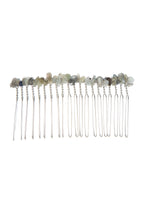 Irregular Natural Stone Hair Comb L4668-Silver - view 14
