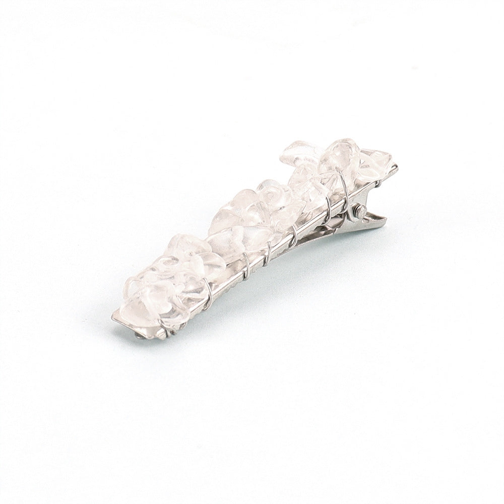 Clear Quartz Duckbill Clip L4670