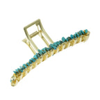 Irregular Natural Stone Hair Clip L4672-GD