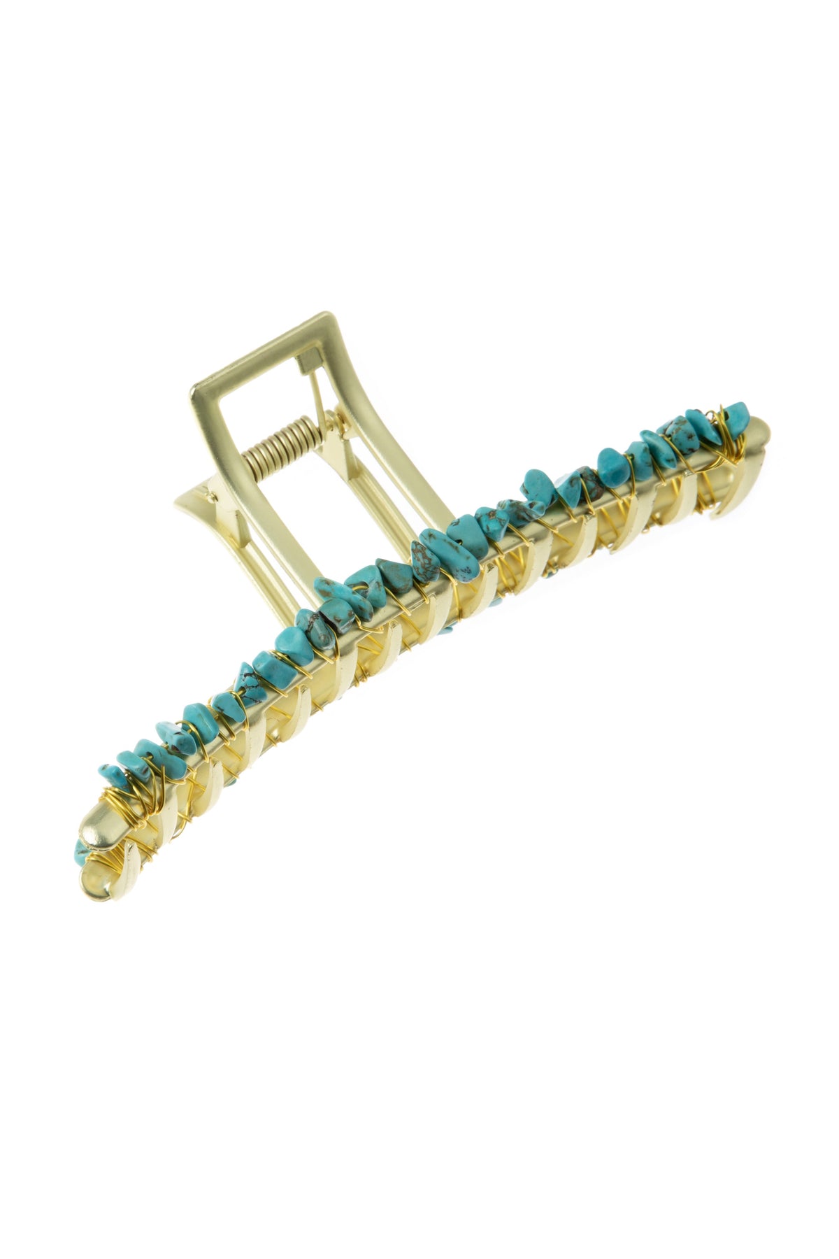 Irregular Natural Stone Hair Clip L4672-GD