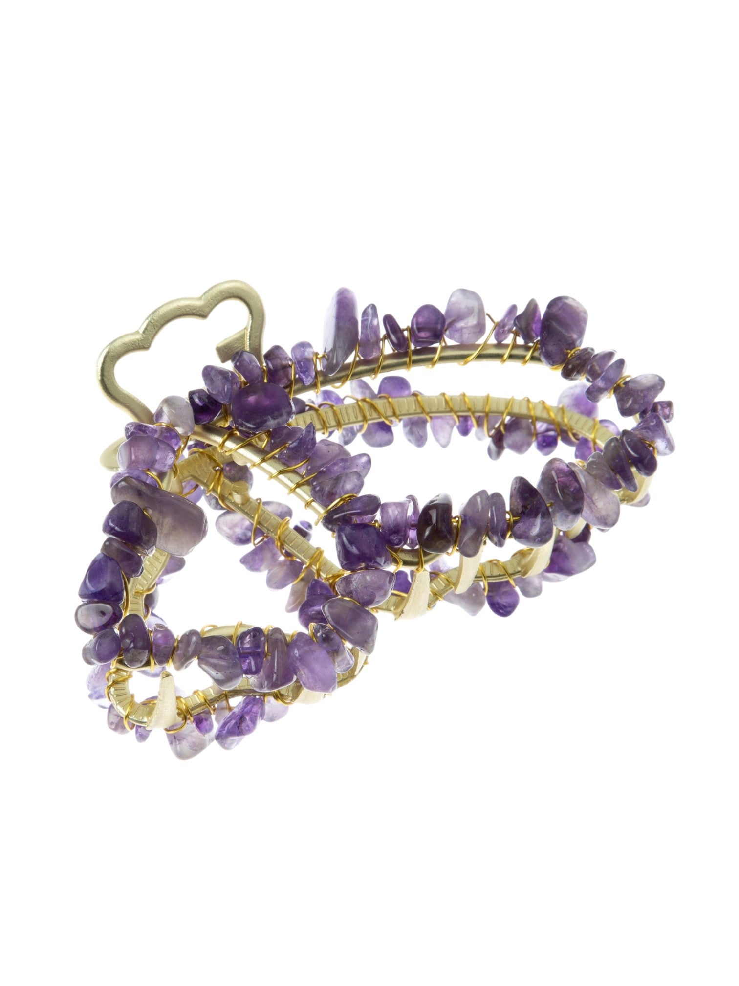 Irregular Natural Stone Butterfly Hair Clip L4673