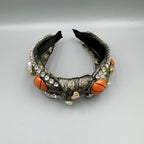 Basketball Rhinestone Fabric Headband L4694