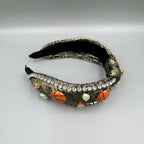 Basketball Rhinestone Fabric Headband L4694