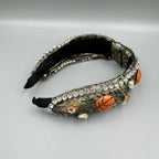 Basketball Rhinestone Fabric Headband L4694