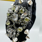 Gothic Skull Rhinestone Rivet Headband L4701