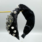 Gothic Skull Rhinestone Rivet Headband L4701
