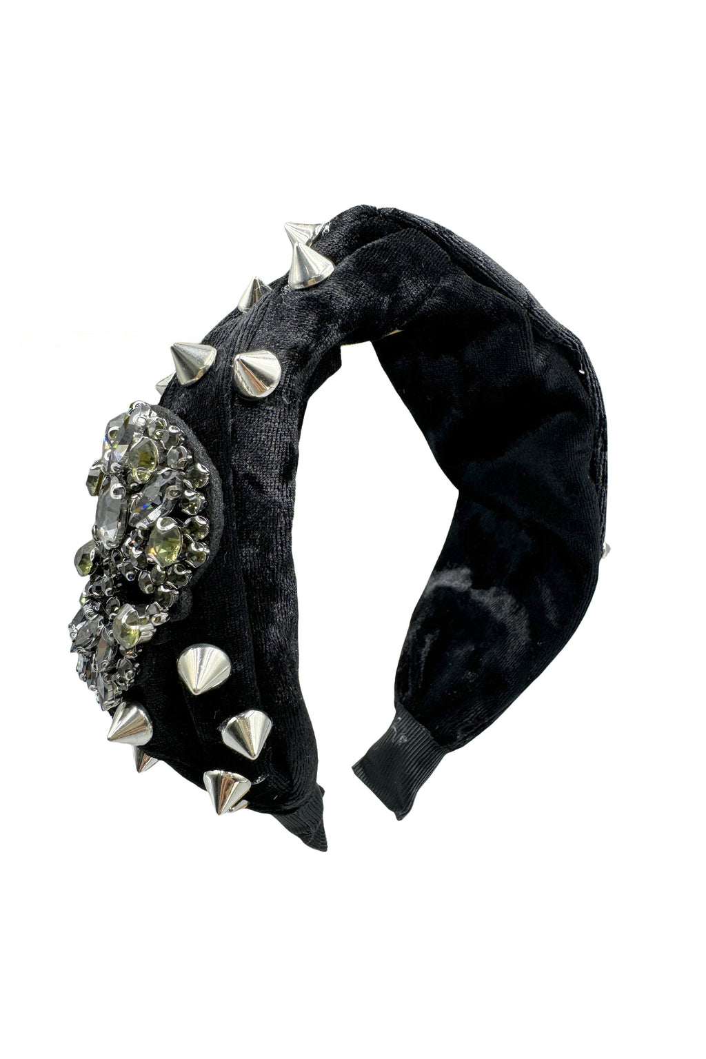Gothic Skull Rhinestone Rivet Headband L4701