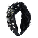Gothic Skull Rhinestone Rivet Headband L4701
