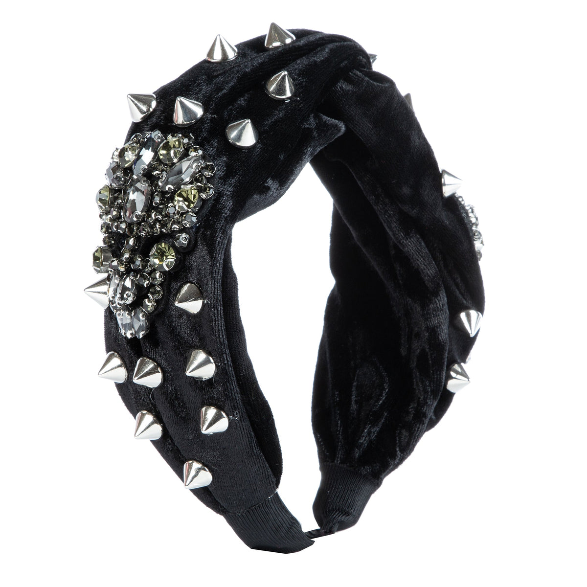 Gothic Skull Rhinestone Rivet Headband L4701