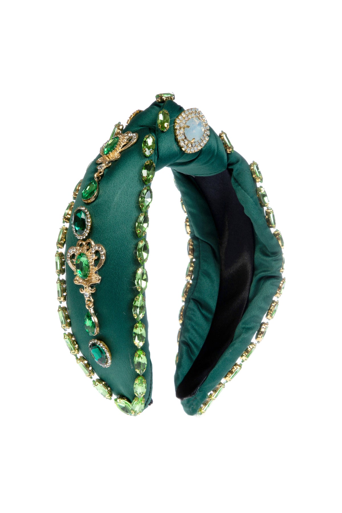 Baroque Rhinestone Knotted Fabric Headband L4708