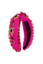Baroque Rhinestone Knotted Fabric Headband L4708