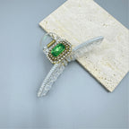 Cubic Zirconia Cross Hair Clip L4715