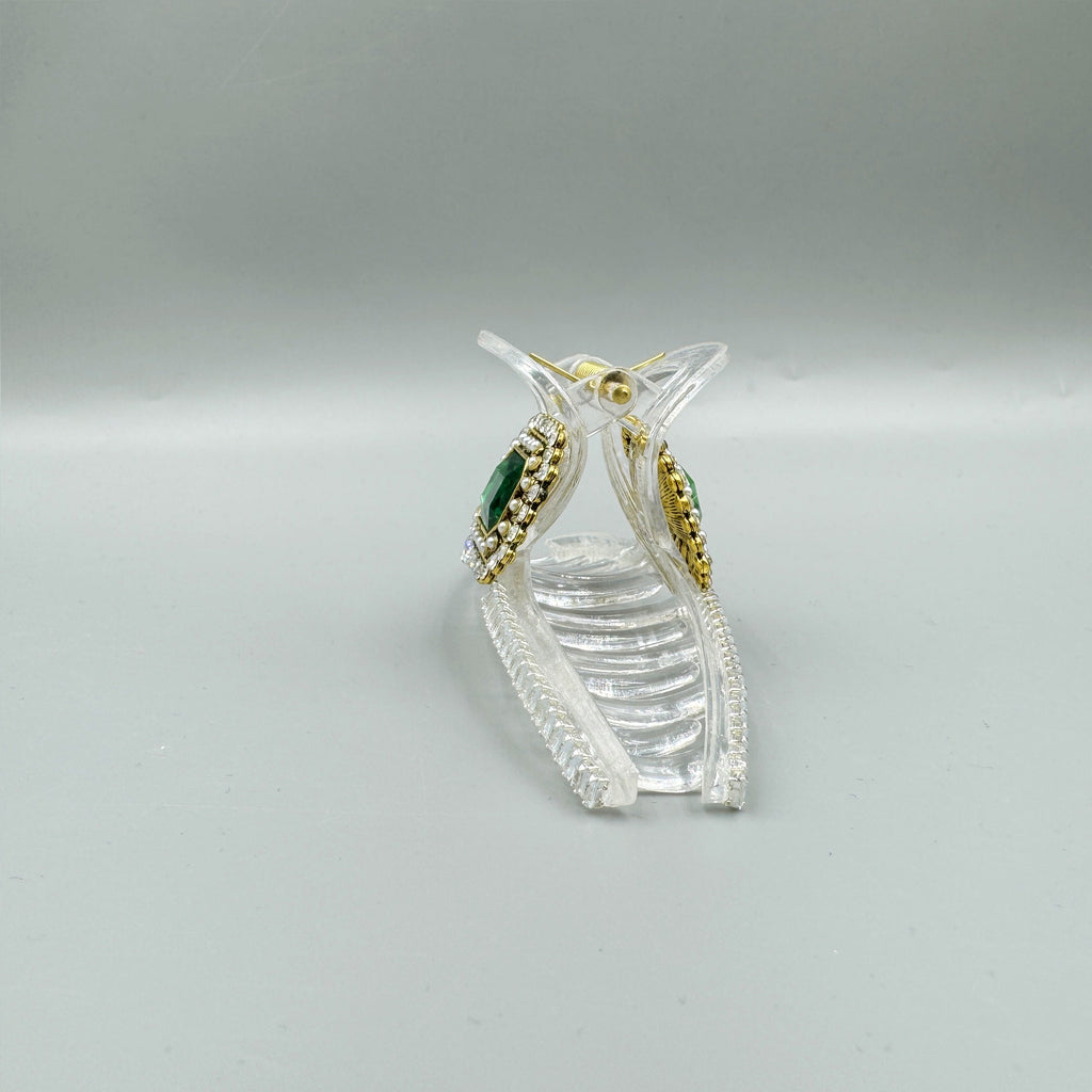 Cubic Zirconia Cross Hair Clip L4715