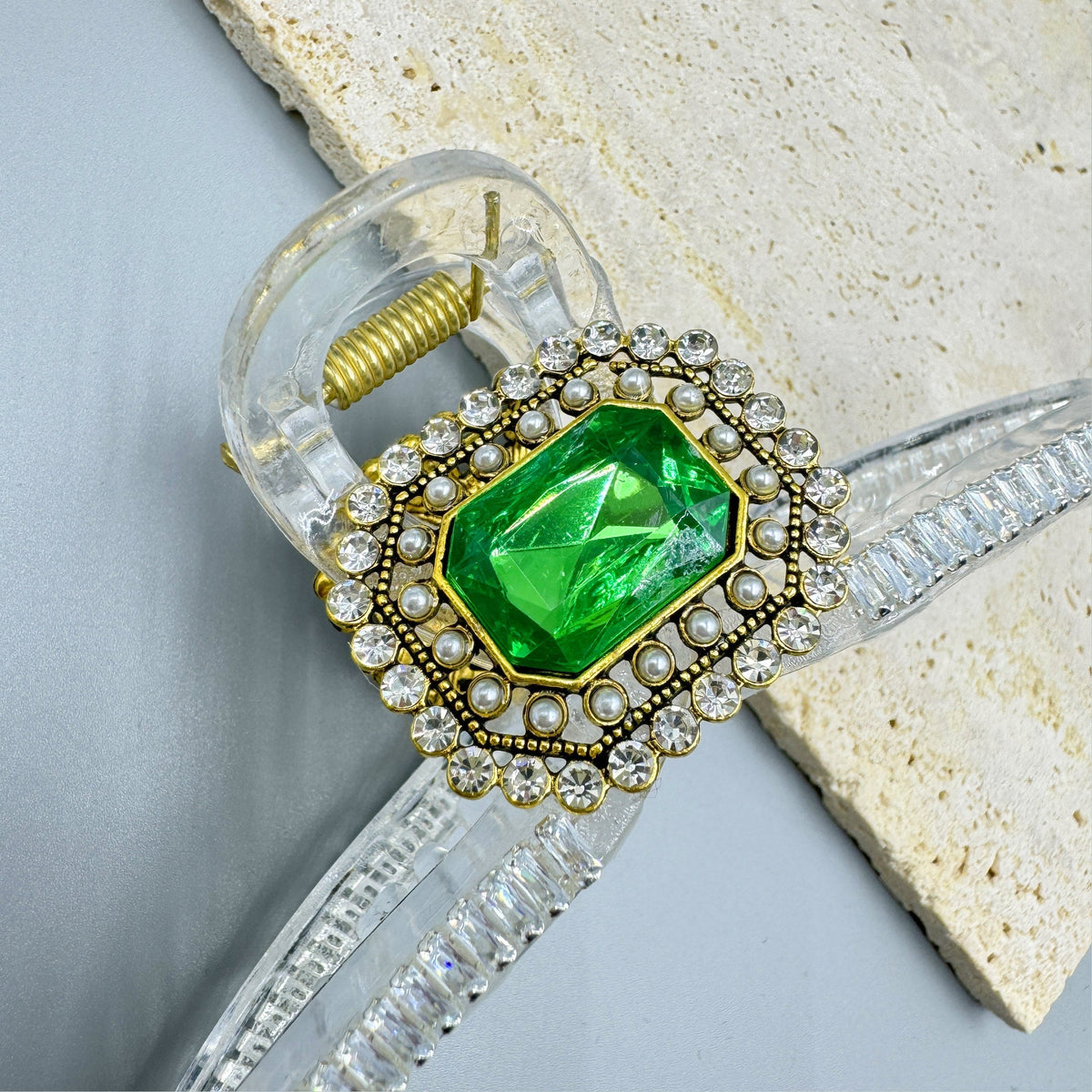 Cubic Zirconia Cross Hair Clip L4715