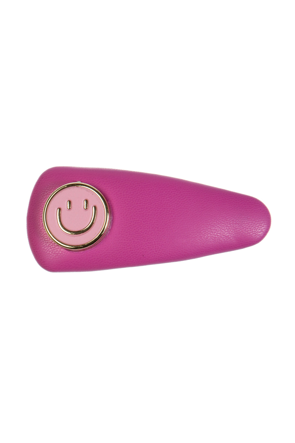Smiling face FushiaTeardrop Hair Pin L4719
