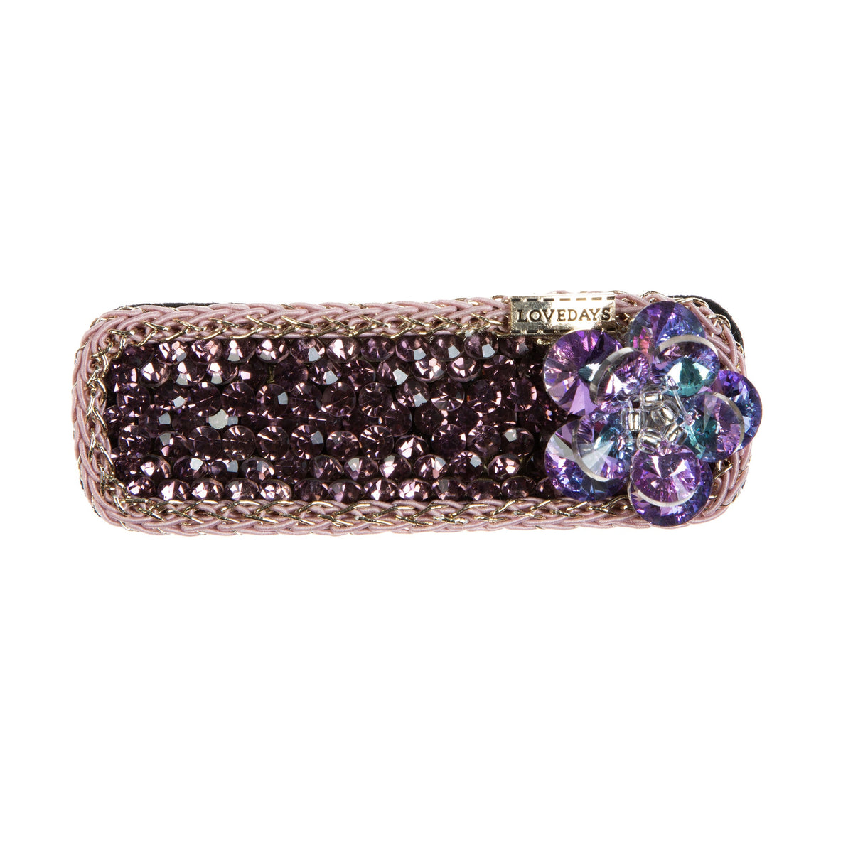 Flower Rhinestone Rectangle Hair Pin L4722