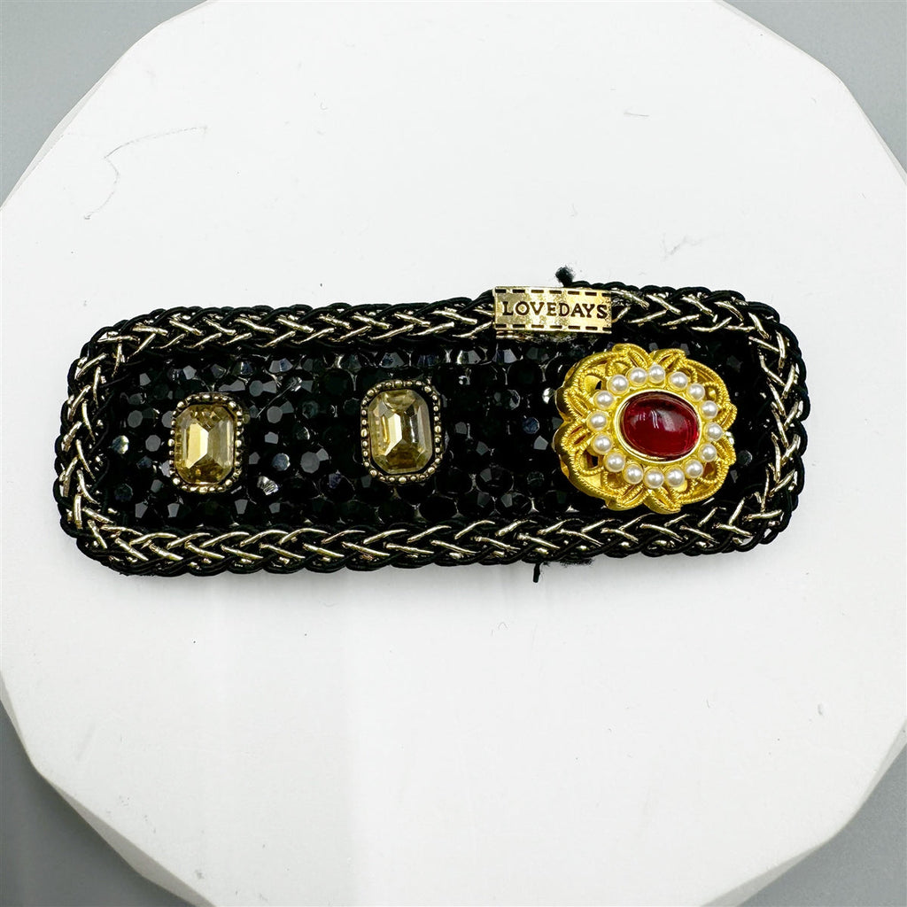 Baroque Rhinestone Rectangle Hair Pin L4724