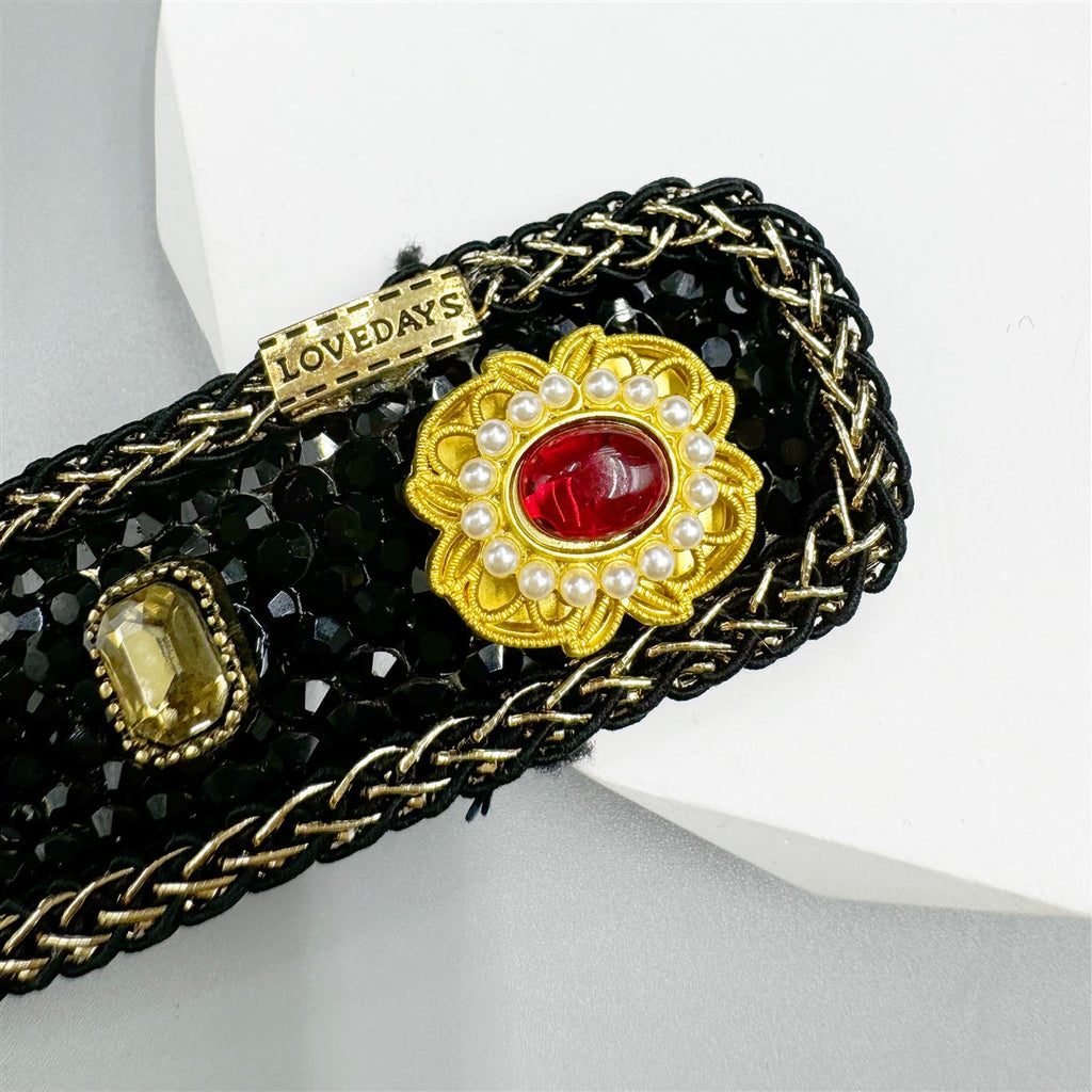 Baroque Rhinestone Rectangle Hair Pin L4724