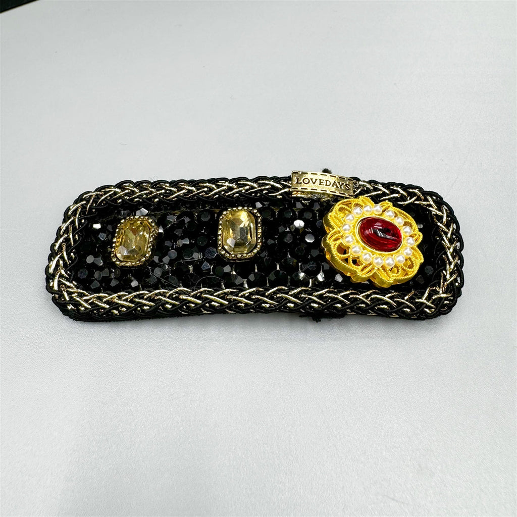 Baroque Rhinestone Rectangle Hair Pin L4724