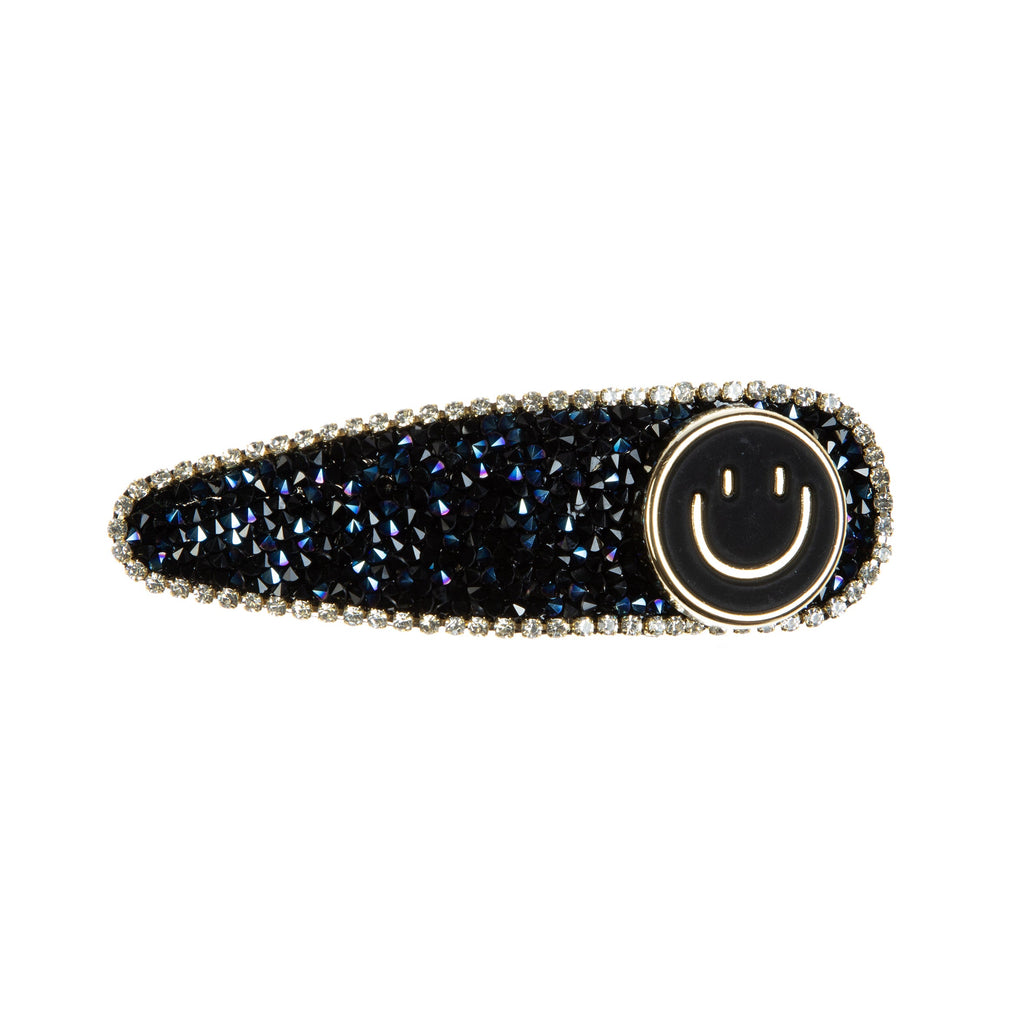 Smile Face Rhinestone Teardrop Hair Pin L4736