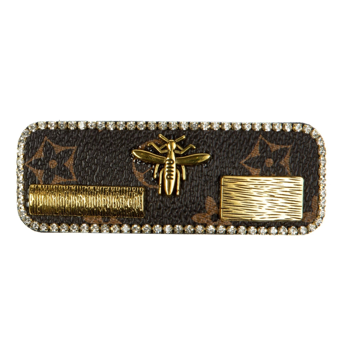 Bee Rhinestone Rectangle Hair Pin L4741
