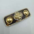 Clover Rhinestone Rectangle Hair Pin L4742
