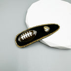 Baseball Heart Rhinestone Teardrop Hair Pin L4746