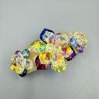 Floral Rhinestone Acrylic Hair Frenchbarrette L4763
