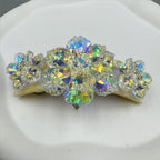 Floral Rhinestone Acrylic Hair Frenchbarrette L4763