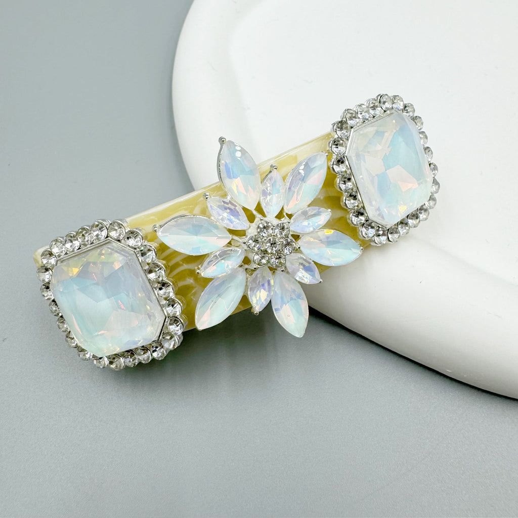 Snowflake Rhinestone Acrylic Hair Frenchbarrette L4768
