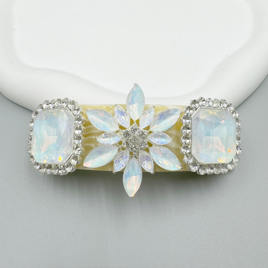 Snowflake Rhinestone Acrylic Hair Frenchbarrette L4768