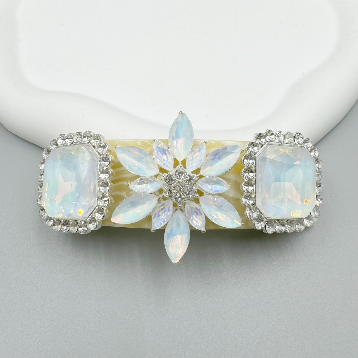 Snowflake Rhinestone Acrylic Hair Frenchbarrette L4768