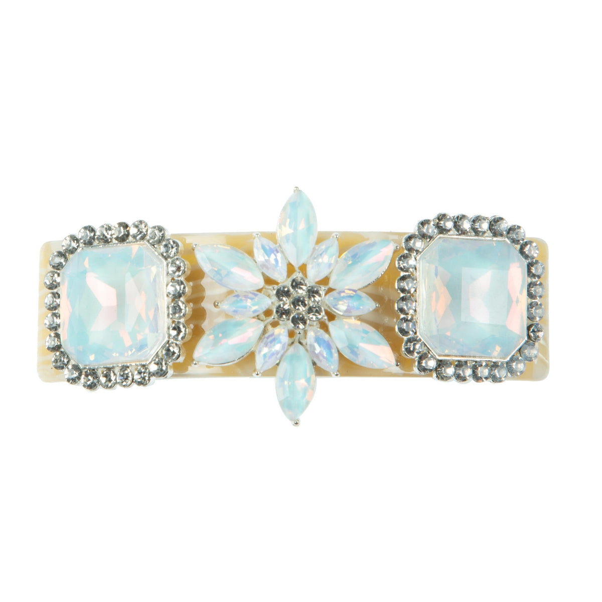 Snowflake Rhinestone Acrylic Hair Frenchbarrette L4768