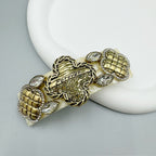 Clover Rhinestone Acrylic Hair Frenchbarrette L4770