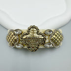 Clover Rhinestone Acrylic Hair Frenchbarrette L4770