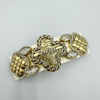 Clover Rhinestone Acrylic Hair Frenchbarrette L4770