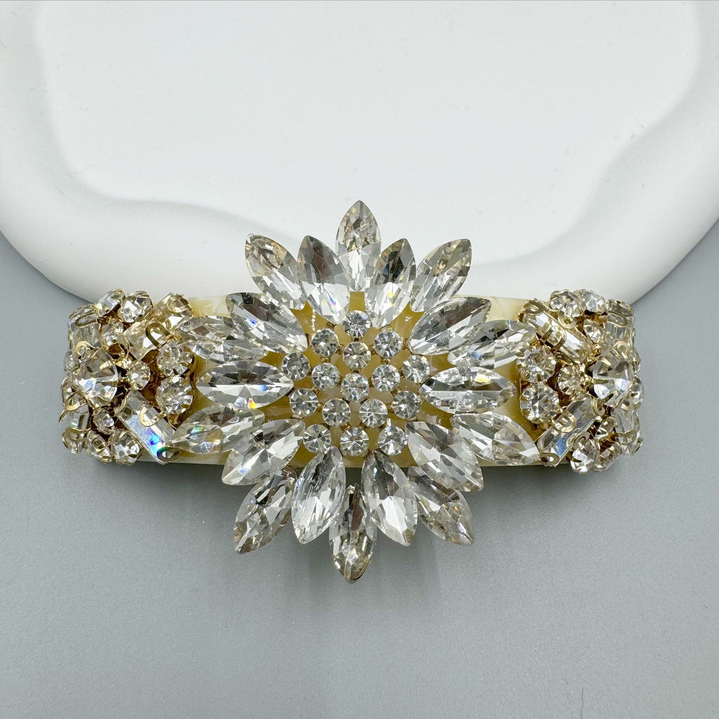 Sunflower Rhinestone Acrylic Hair Frenchbarrette L4771