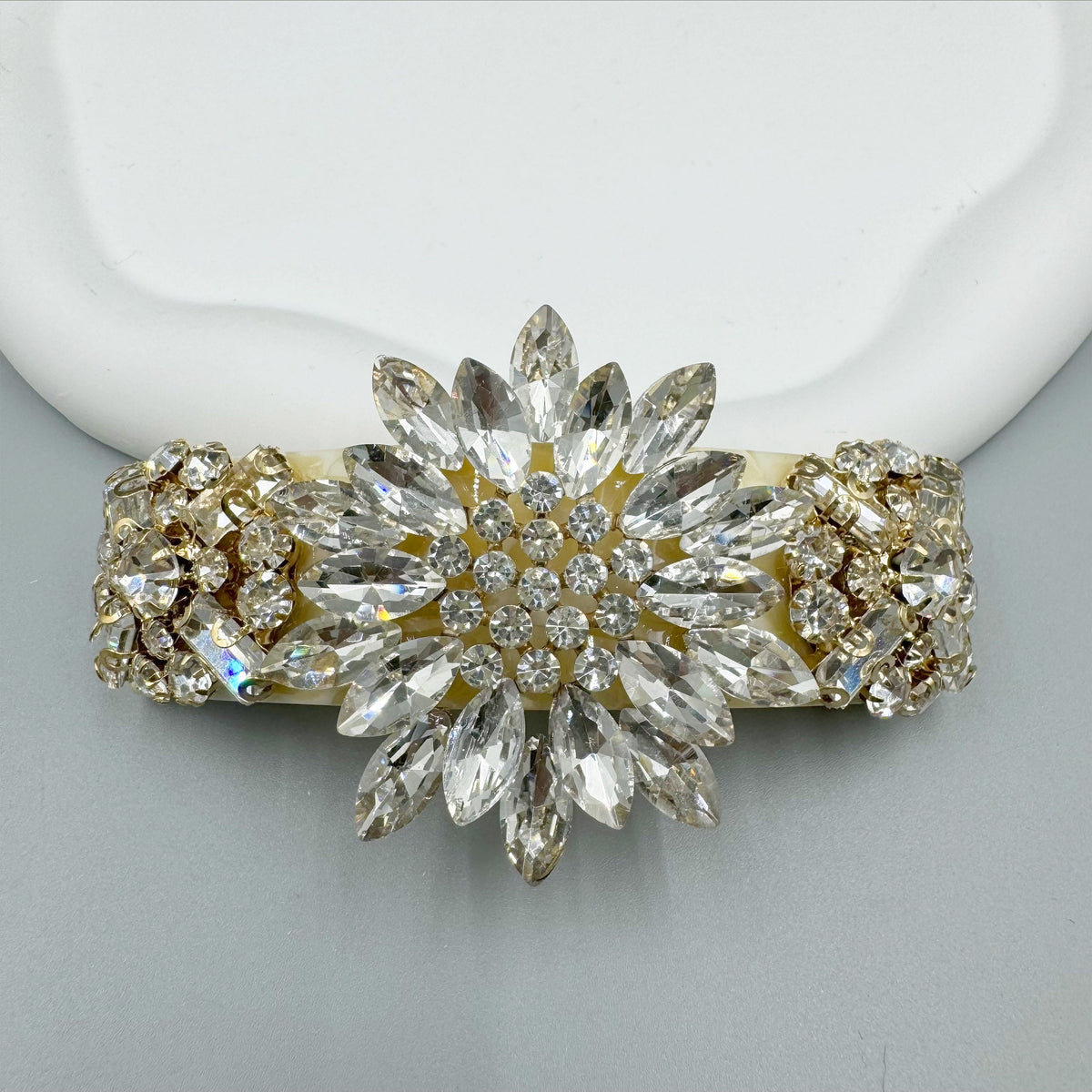 Sunflower Rhinestone Acrylic Hair Frenchbarrette L4771