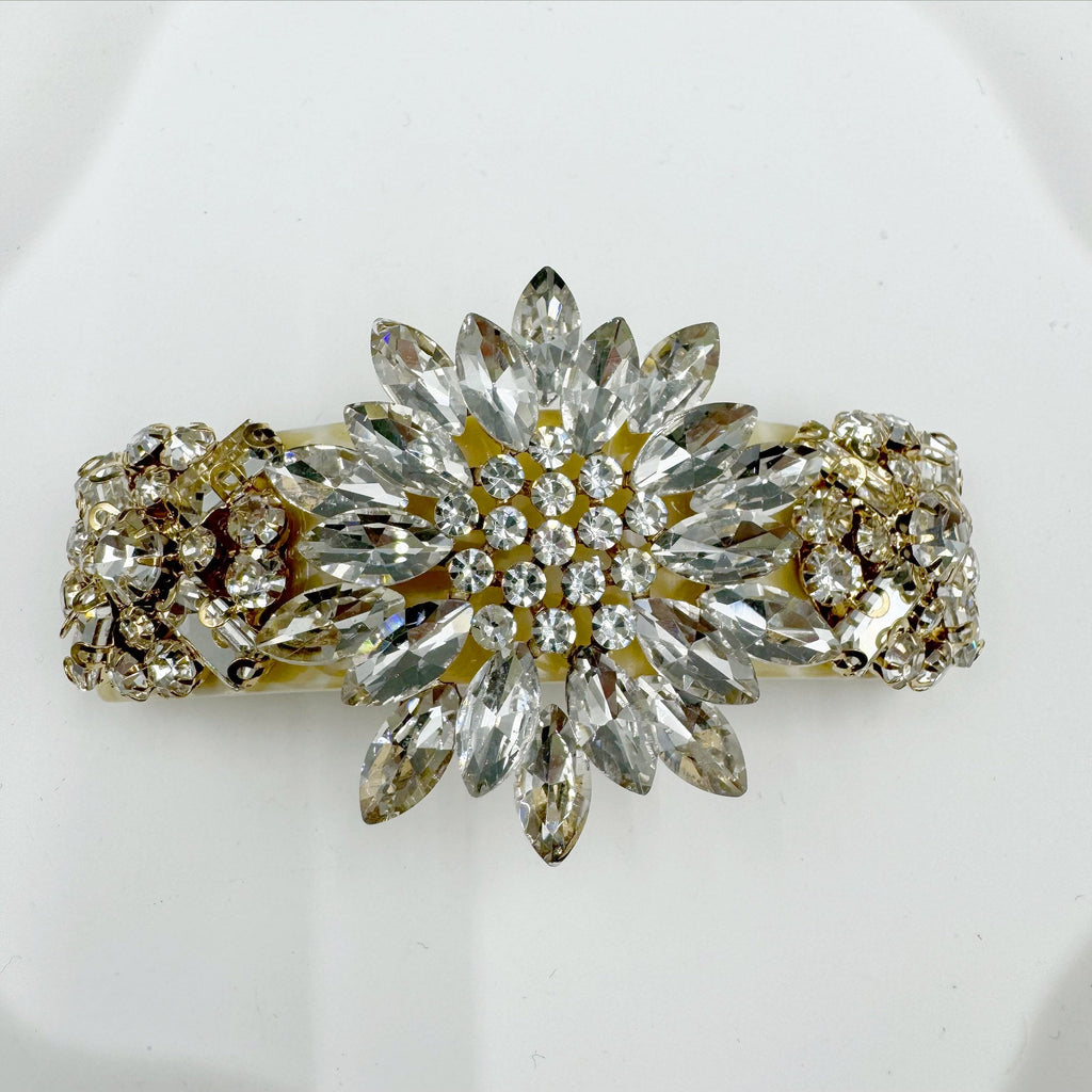 Sunflower Rhinestone Acrylic Hair Frenchbarrette L4771